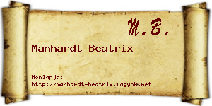 Manhardt Beatrix névjegykártya