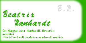 beatrix manhardt business card